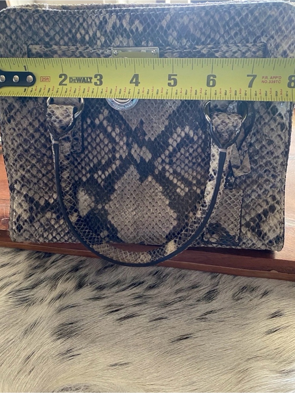Michael Kors Hand Bag in Gray and Black with Silver Hardware - Picture 12 of 13
